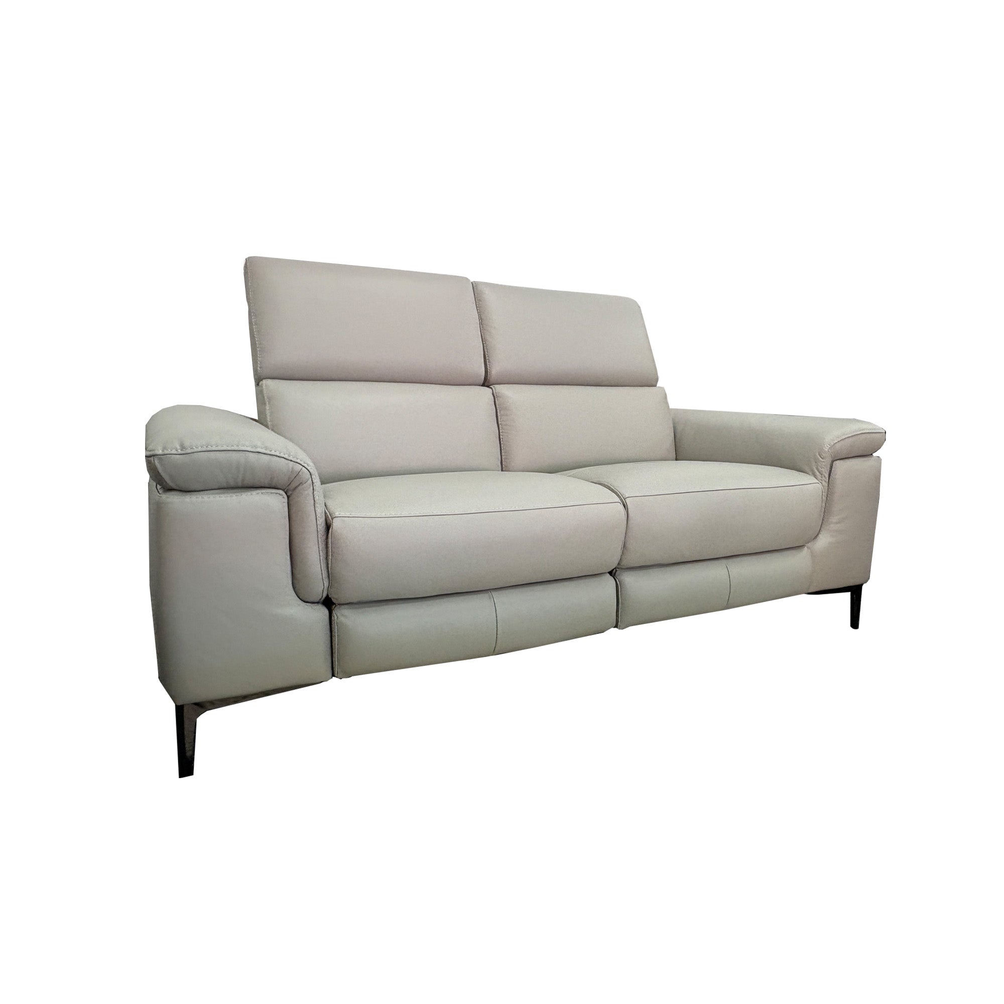 Marley 3+2 Power Recliner Lounge suite with adjustable headrests in Atollo Grey Leather