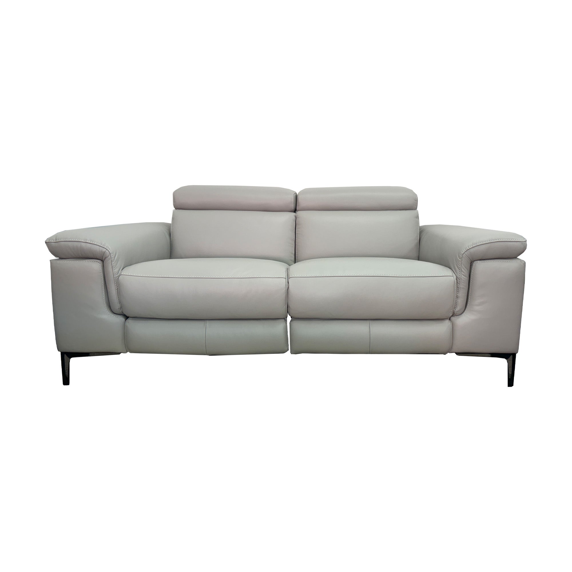 Marley 3+2 Power Recliner Lounge suite with adjustable headrests in Atollo Grey Leather