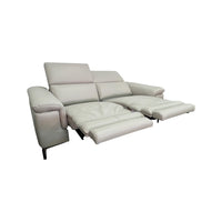 Marley 3+2 Power Recliner Lounge suite with adjustable headrests in Atollo Grey Leather