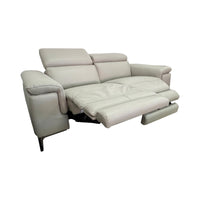 Marley 3+2 Power Recliner Lounge suite with adjustable headrests in Atollo Grey Leather