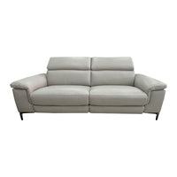 Marley 3+2 Power Recliner Lounge suite with adjustable headrests in Atollo Grey Leather