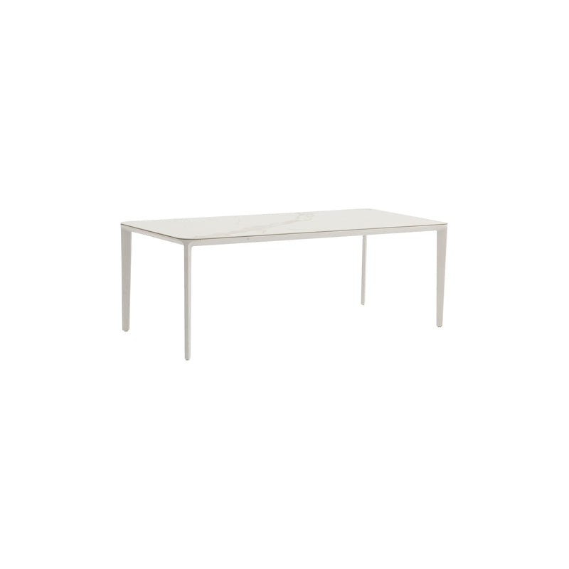 Faro White Outdoor Table with Ceramic scratch-proof top