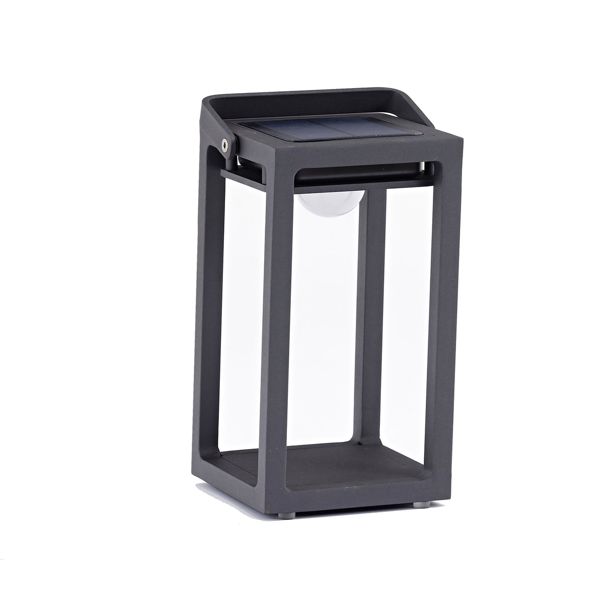 Lux Outdoor LED Lamp with Solar charging in Black powder coated aluminium