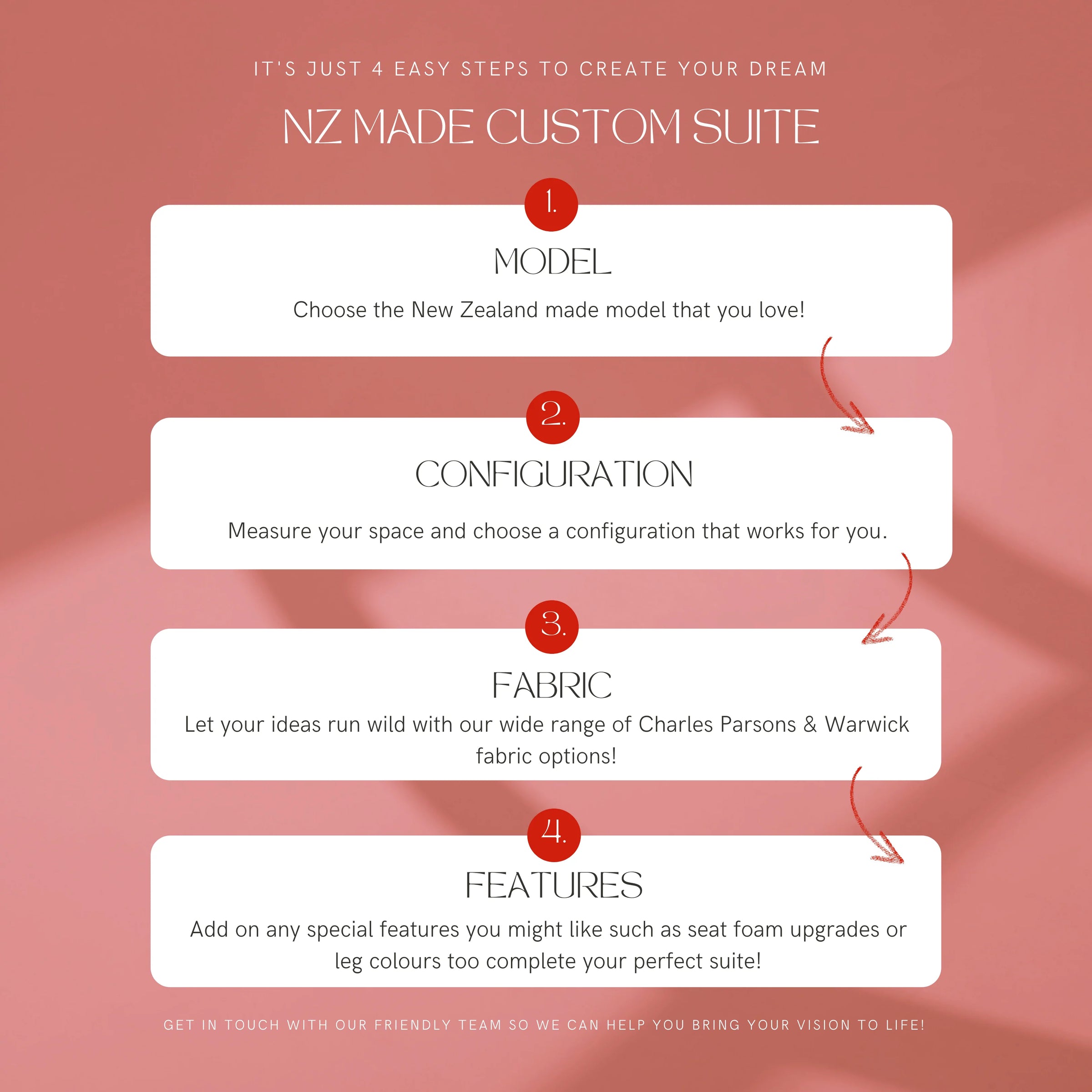 Cambridge 3+2.5 - NZ Made - Keyhole Arm Facing - 16L + Ergo Upgrades - Lexus Natural Fabric