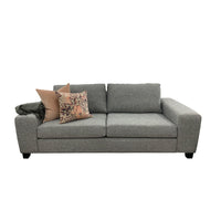 Boston 3str in Massimo Silver fabric