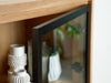 Livorno Glass Cabinet Small H. 138cm - Natural Brushed Oak/Oak Veneer