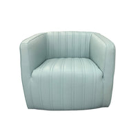 Marvy Leather Swivel Chair - Urban Sofa Rio Duck Egg Leather