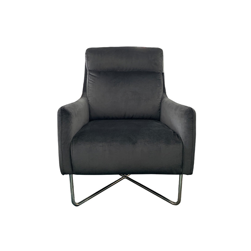 Trento Black Velvet Occasional Chair