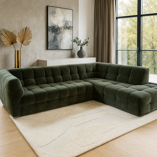 Green modern sofa chaise | Modern Furniture New Zealand | Tauranga