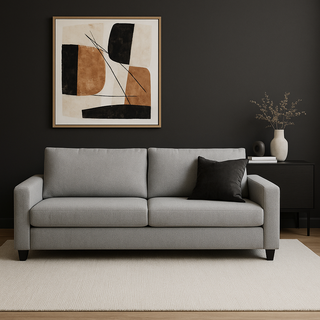 Grey sofa bed in a modern room