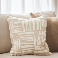 Cushion - Gobi With Feather Inner - Biscuit
