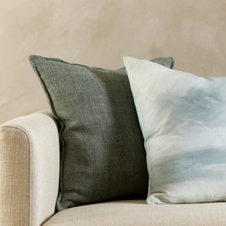 Cushion - Flaxmill With Feather Inner - Sage