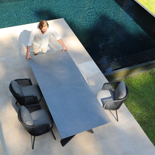 Miami Outdoor Extension Table 180/240x100 - Charcoal Frame