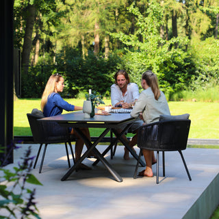 Miami Outdoor Extension Table 180/240x100 - Charcoal Frame
