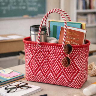 Paloma Basket - Small - Red Rose