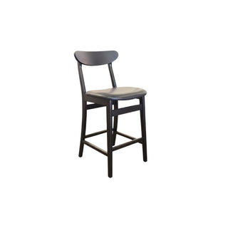 Anders Black Oak Counter Stool - Solid Black Stained Oak