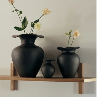 Broste Florentina Vase - Matt Black - Extra Small