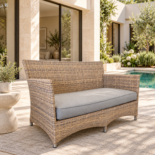 Cayman 2-Str Outdoor Sofa - German Rehau Wicker - Kubu