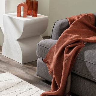 Throw - Chester - Wool/Recycled Polyester - Brick