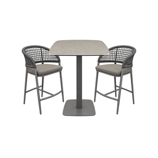 Moorea/Ibis 3pc Outdoor Counter Set - Charcoal