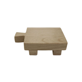Mini Wooden Display Pedestal - Rectangular - Natural