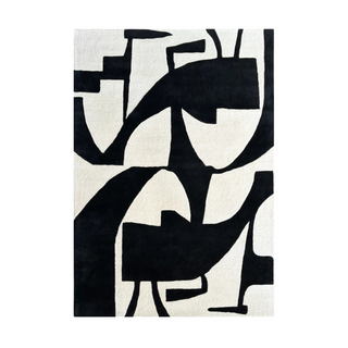 Rug - Kalu - Black/White - 100% NZ Wool - 160x230cm