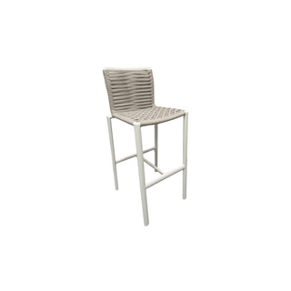 Sicily Outdoor Bar Chair With Sling Rope - Beige