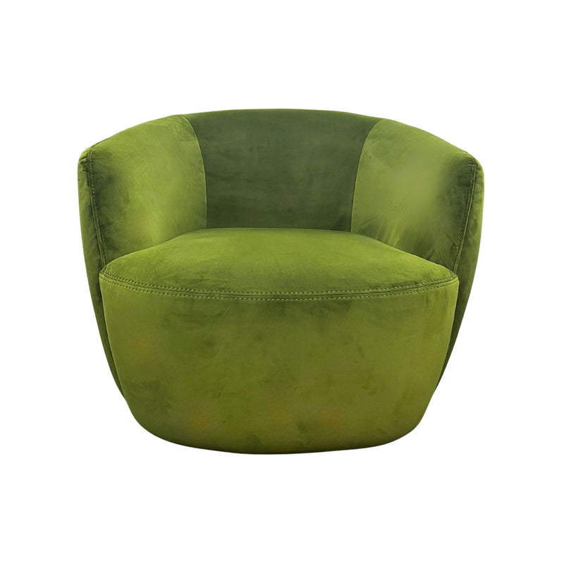 Petal Occasional Chair - Apple Green Velvet