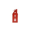 Red Metal Tea Light Holder House - Small