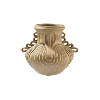 Maya Ceramic Vase - 25x21cm - Dark Sand