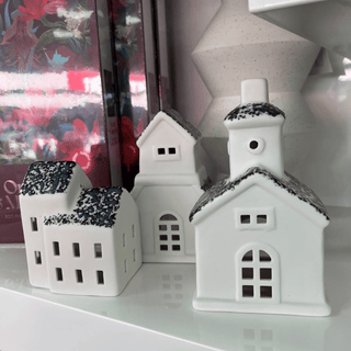 Tea Light Church with Speckled Roof