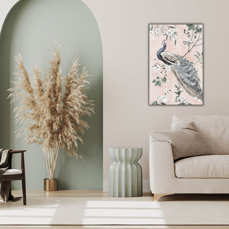 Wall Art - Peacock with Gold Frame