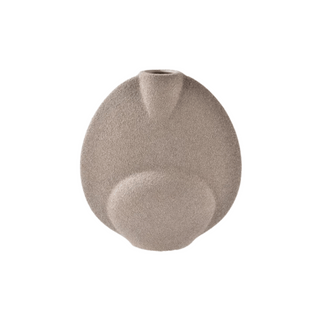 Diya Ceramic Vase - 24x27cm - Dark Sand