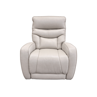 Utah Swivel Rocker Power Recliner Chair w. Power Headrest and Battery - Urban Sofa - Atollo Grey Leather