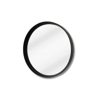 Black Oak Round Mirror