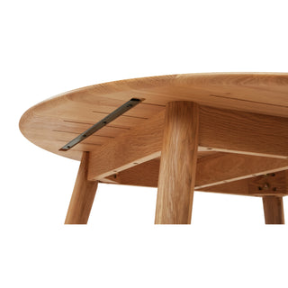 Luna Round Solid American White Oak Dining Table - 100cm Diameter