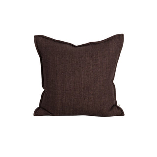 Cushion - Flaxmill With Feather Inner - Mahogany