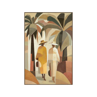 Wall Art -  Stroll 1 - Canvas with Oak Frame - 80x120cm