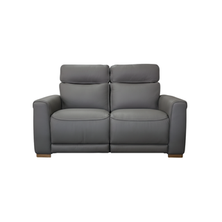 Monaco 2 Seater Power Recliner Sofa with Power Headrests - Urban Sofa - Miami Storm Grey Leather