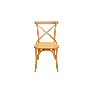 Hampton Dining Chair Natural Oak with Natural Oak Cross Back - Solid Lacquered Oak