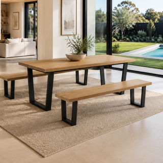 Calia Bench Medium/Large 157x42cm - SOLID American White Oak Timber