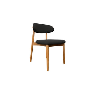Ollo Oak Dining Chair - Almost Black Fabric