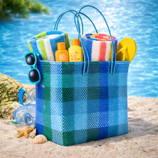 Carla Basket - Blue - Large