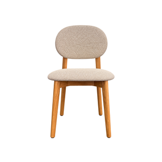 Theo Oak Dining Chair Cobble - Solid Oak Lacquered - Cobble Fabric