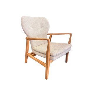 Pacific Oak Occasional Chair - Cobble Fabric - Solid Oak Frame Natural