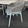 Calais White Rope Chair with Aluminium Frame