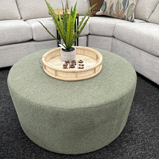 Regent Ottoman - Bingle Sprout Fabric
