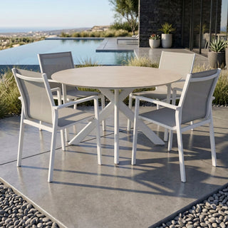 Madrid Round Outdoor Table - dia. 120cm - White