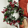 Berry Leaf Wreath - Red/Green