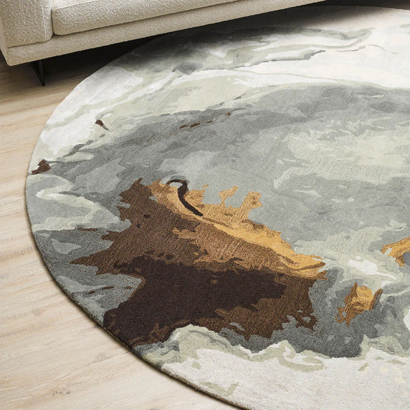 Rug - Uluru (Wool/Viscose) - Sandstone - 210cm dia.